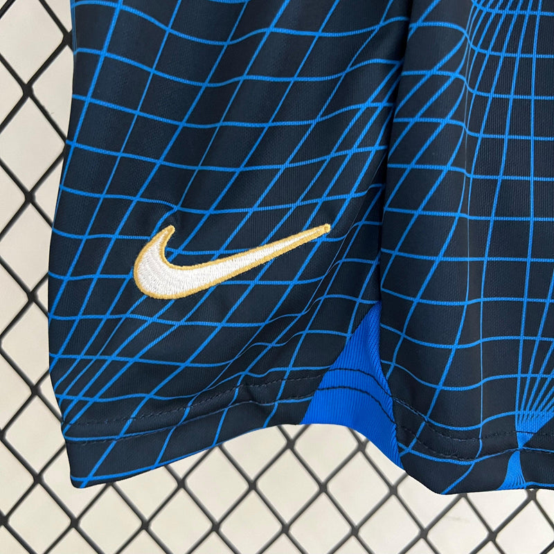 Conjunto Infantil Chelsea II Away Nike 23/24 Futebol - Azul e Preto