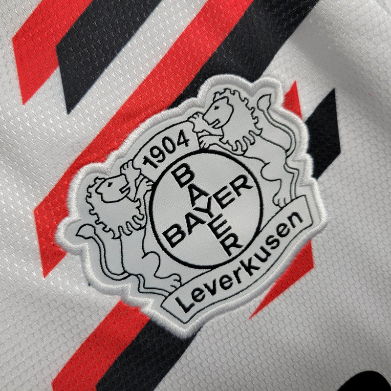 Camisa Bayern Leverkusen Away | Versão Torcedor 23/24 Branca e Preta