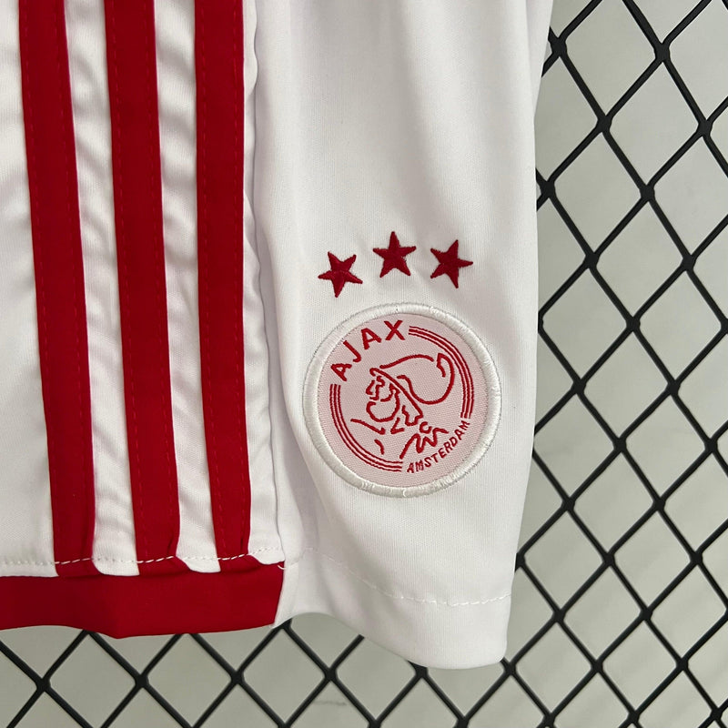 Conjunto Infantil Ajax I Home Adidas 23/24 Futebol - Vermelho e Branco