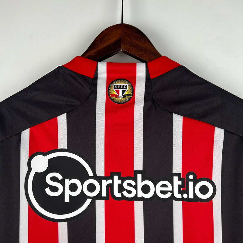 Camisa Tricolor Away Listrada | Adidas Treino 23/24 Vermelho e Preto