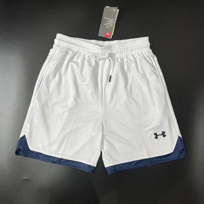 Shorts Esportivo Under Armour Academia Preto/Branco Com Bolso