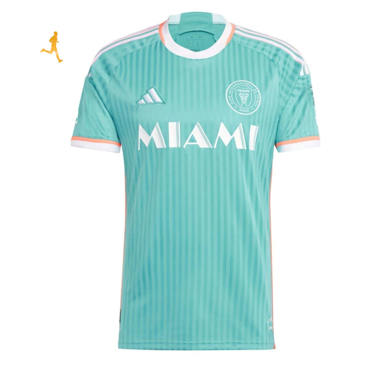 Camisa Inter Miami III 24/25 Adidas Versão Jogador Azul Celeste Branco Laranja Messi