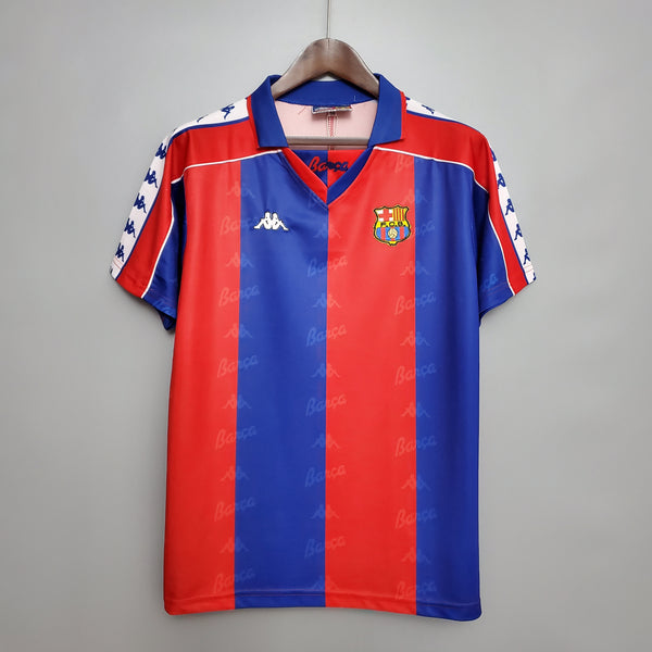 Camisa Barcelona 92/95 I Retrô - Azul e Grená