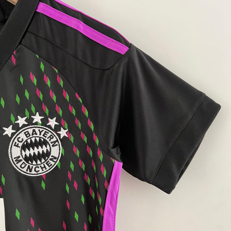 Conjunto Infantil Bayern De Munique Away 23/24 - Futebol