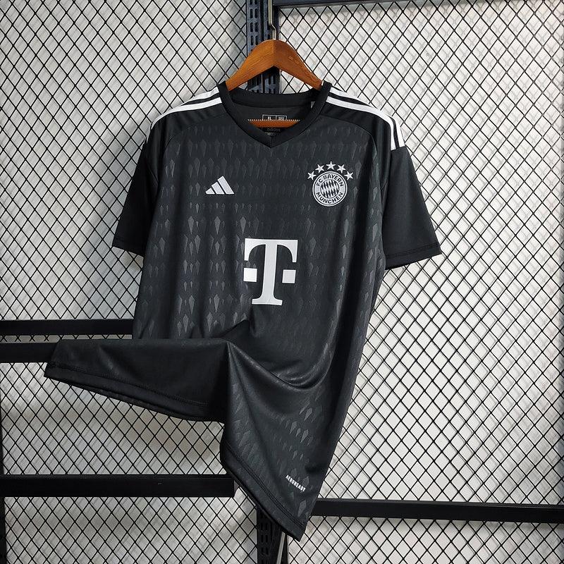 Camisa Bayern de Munique Adidas - Goleiro Versão Torcedor Preta e Branca 23/24