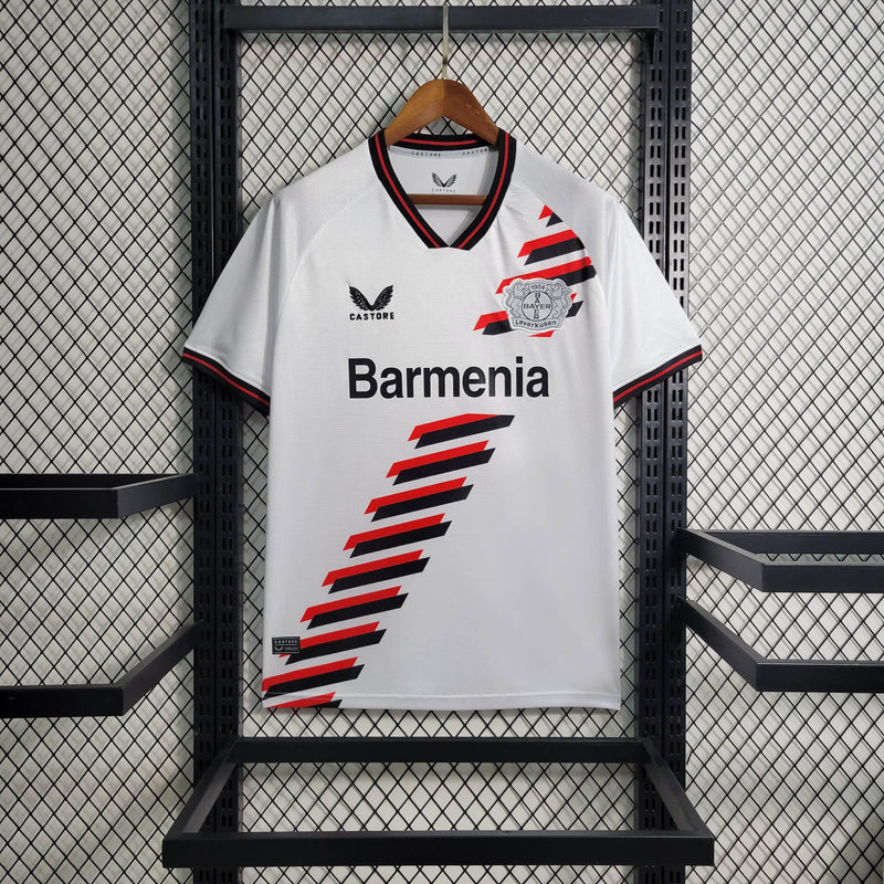 Camisa Bayern Leverkusen Away | Versão Torcedor 23/24 Branca e Preta