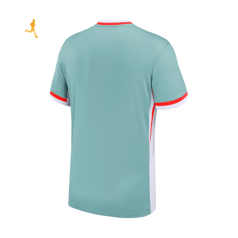 Camisa Atlético de Madrid II Away 24/2025 Riyadh Air Versão Jogador Azul Oceano Vermelho Branco - Nike