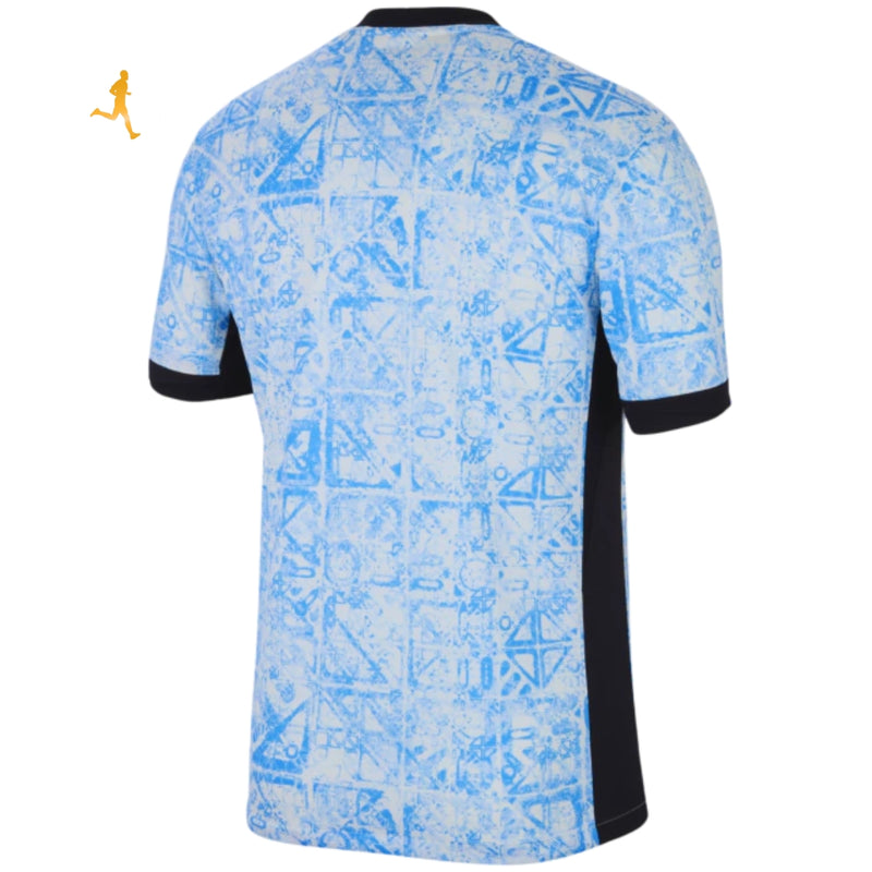 Camisa Portugal II Away 24/25 Azulejos Branco Azul - Camisa de Time Versão Jogador