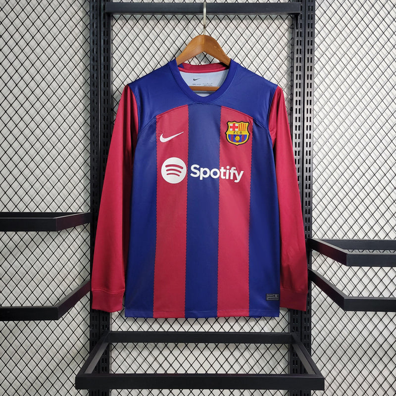 Camisa Barcelona Manga Longa Nike Home 2023/24