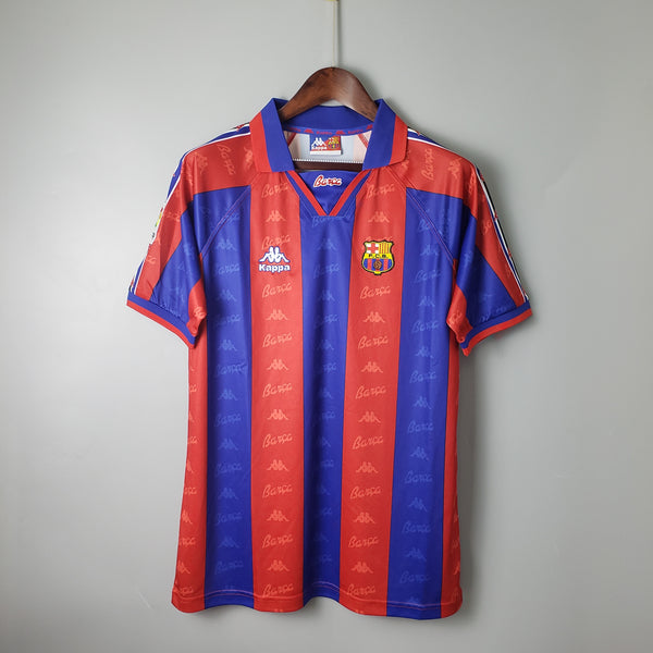 Camisa Barcelona 96/97 I Retrò - Azul e Grená