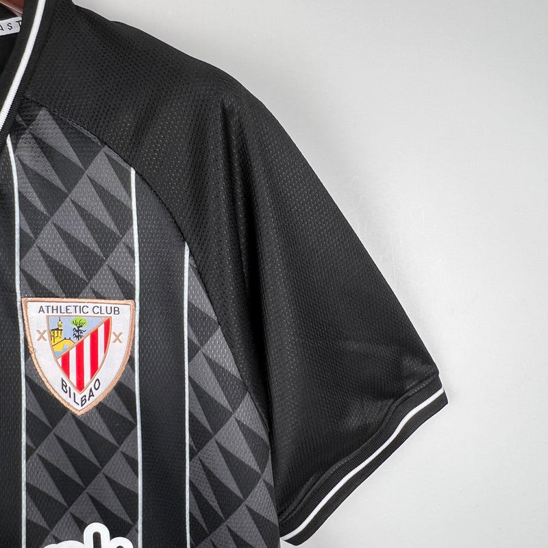 camisa-atletico-club-bilbao-goleiro-23-24-preto-branco-castore-guruzeta-unai-simón-julen-agirrezabala