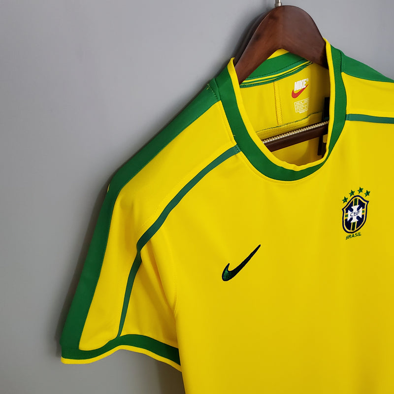 Camisa Retrô Brasil I Titular - Nike Home 1998 Amarela