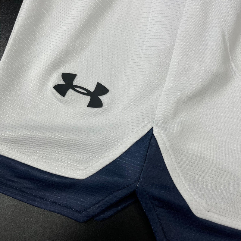 Shorts Esportivo Under Armour Academia Preto/Branco Com Bolso