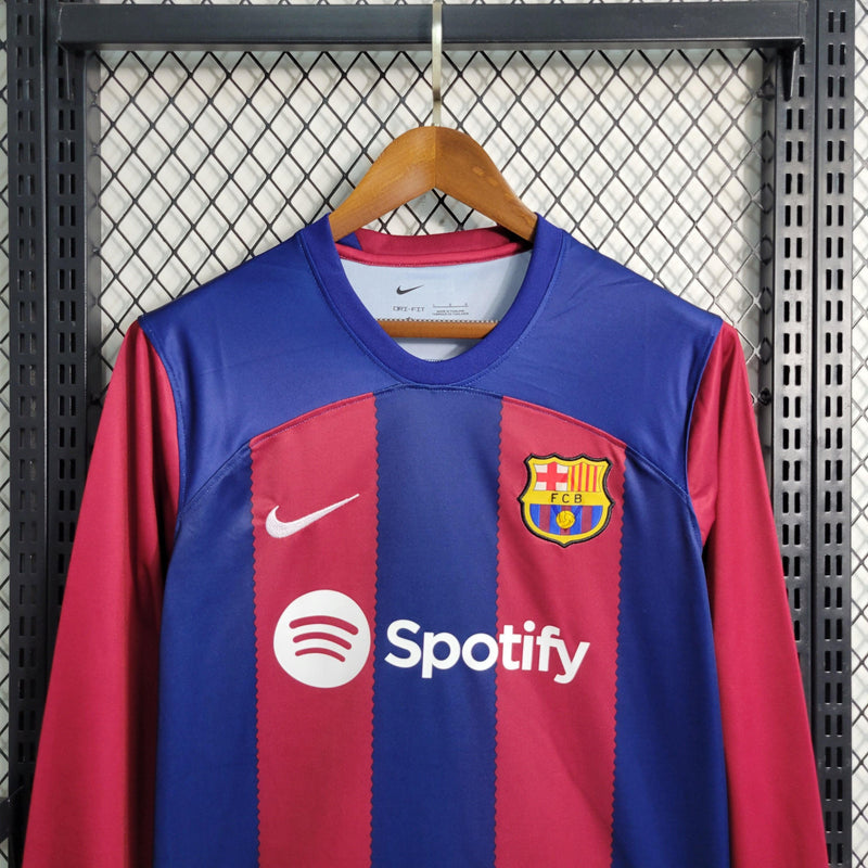 Camisa Barcelona Manga Longa Nike Home 2023/24