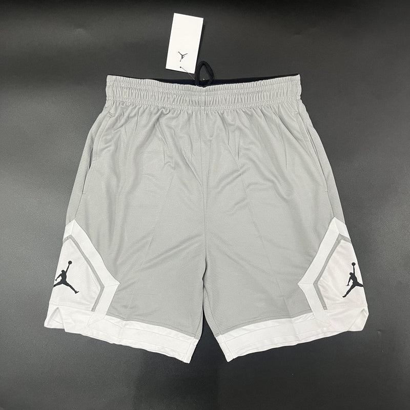 Shorts Esportivo Jordan Preto/Cinza Com Bolso