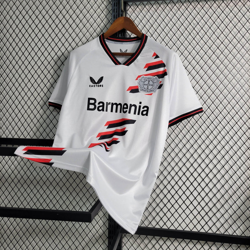 Camisa Bayern Leverkusen Away | Versão Torcedor 23/24 Branca e Preta