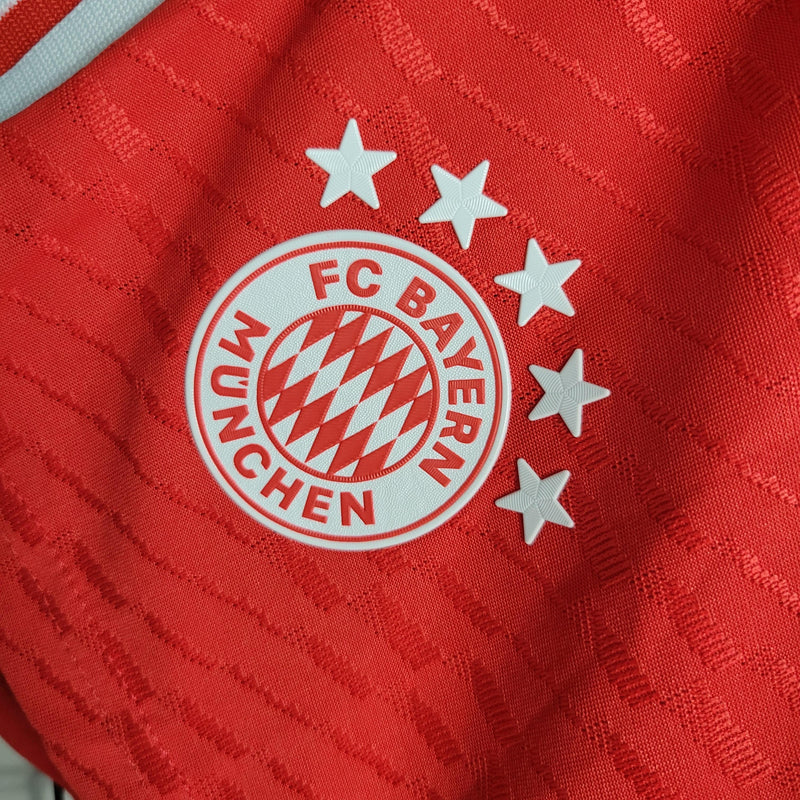 Shorts Bayern De Munique Home 2023/24 | Vermelho e Branco Versão Jogador