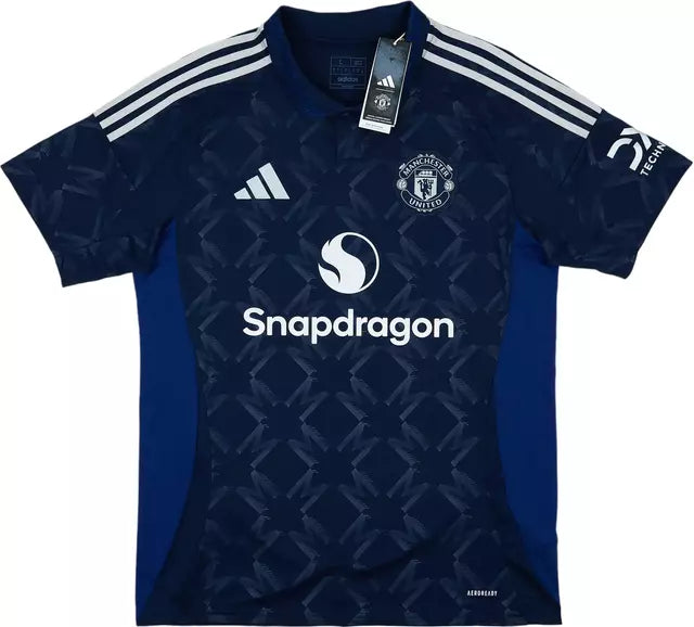 Camisa Manchester United II Reserva 24/25 Versão Torcedor Azul Preto Visitante Away