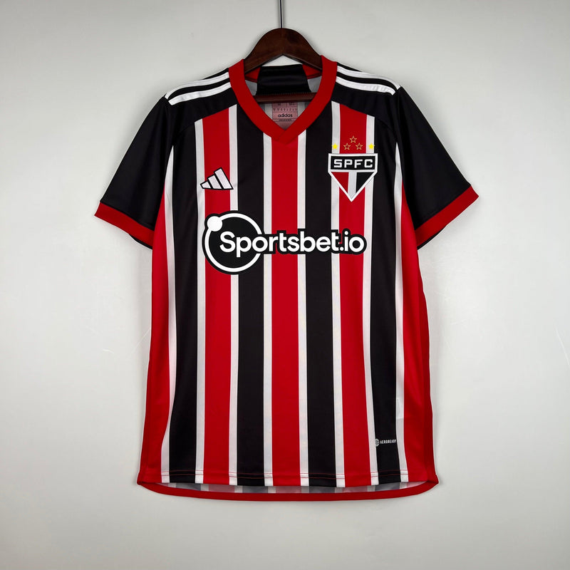 Camisa Tricolor Away Listrada | Adidas Treino 23/24 Vermelho e Preto