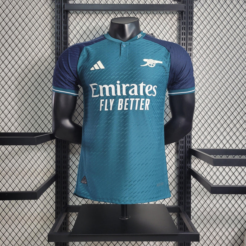 camisa-arsenal-away-third-terceiro-uniforme-jogador-adidas-azul-marinho-branco-azul-gabriel-jesus-gabriel-magalhães-martinelli-premiere-league