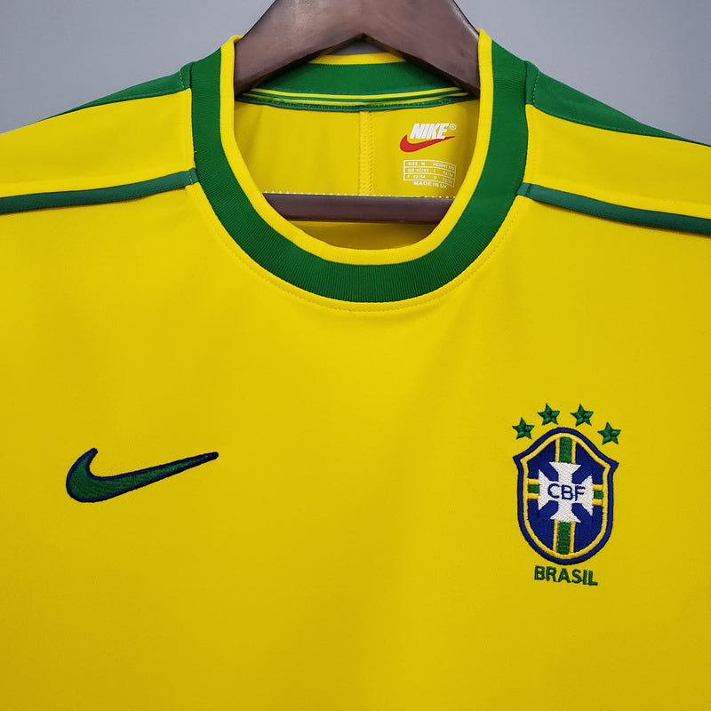 Camisa Retrô Brasil I Titular - Nike Home 1998 Amarela