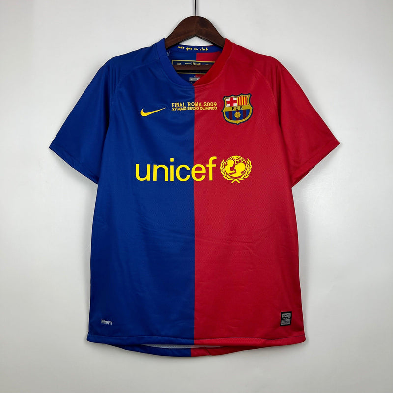 camisa-barcelona-retrô-titular-I-grená-azul-manga-curta-final-roma-2009-08-09