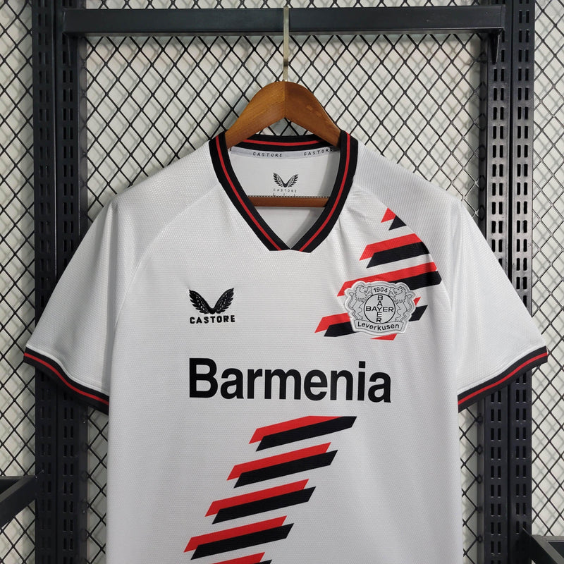 Camisa Bayern Leverkusen Away | Versão Torcedor 23/24 Branca e Preta