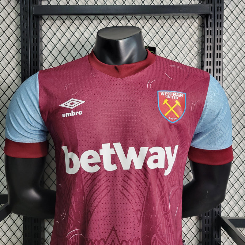 Camiseta West Ham Home Versão Jogador Umbro 23/24