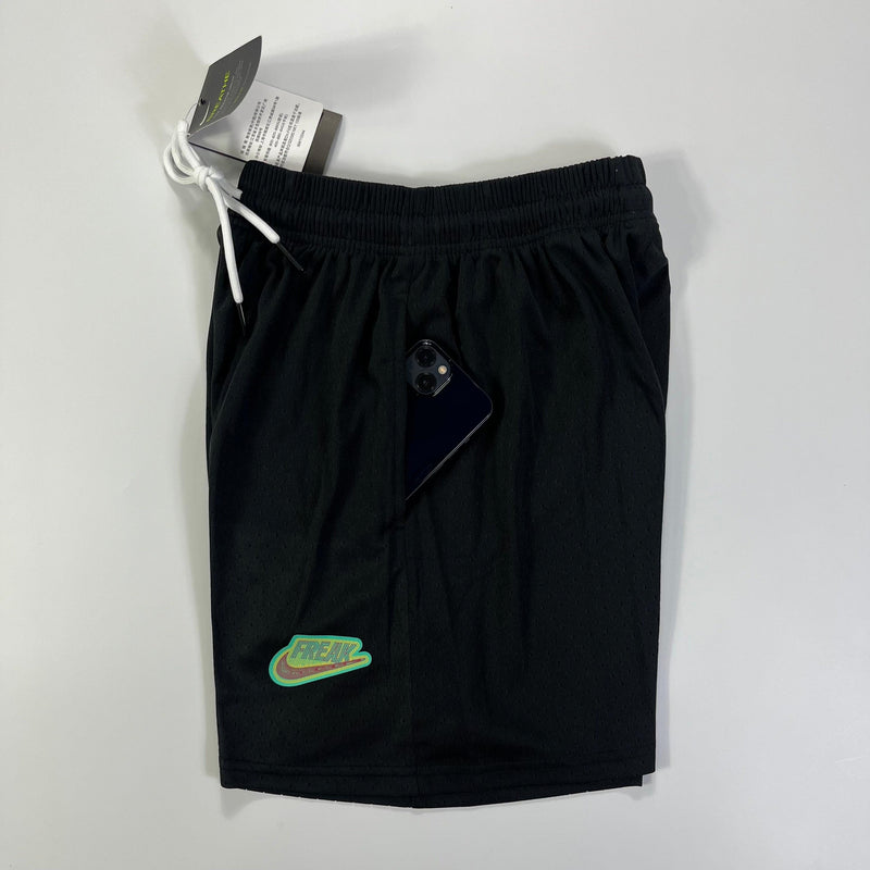 Shorts Esportivo Nike Preto/Branco Com Bolso Giannis "Freak" Antetokounpo