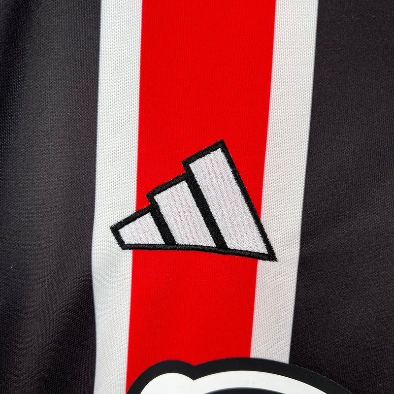 Camisa Tricolor Away Listrada | Adidas Treino 23/24 Vermelho e Preto