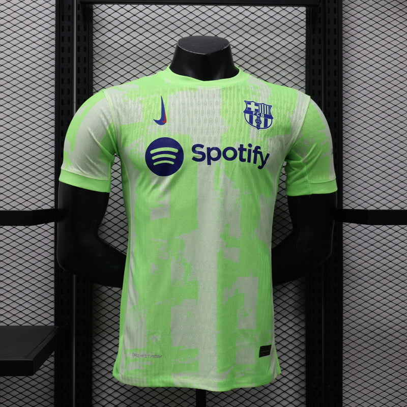 Camisa Barcelona Third 2024/25 Jogador Nike Masculino - Branca e Verde