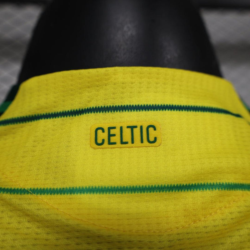 Camisa Celtic II Away 24/25 Dafabet Versão Jogador Amarelo Verde Preto - Adidas