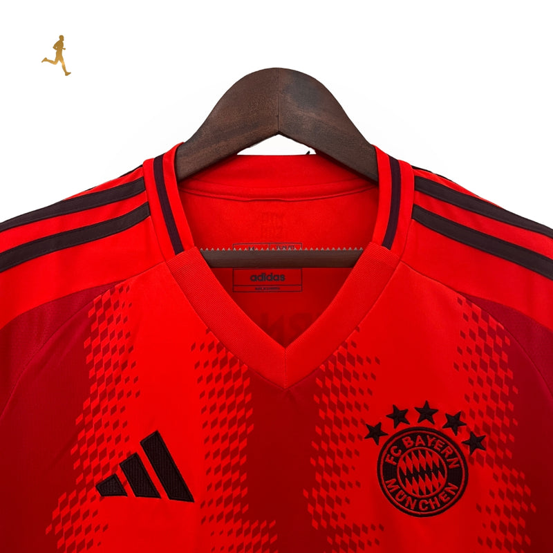 Camisa Bayern de Munique I Titular 24/25 Versão Torcedor Vermelho Home "Treble Red"