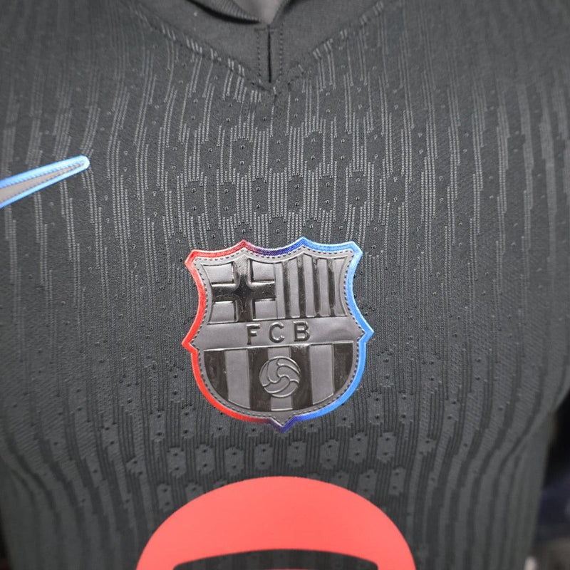 Camisa Barcelona II Reserva Away 24/25 Versão Jogador - Uniforme 2 Barcelona Visitante 2024/2025 Preto Black