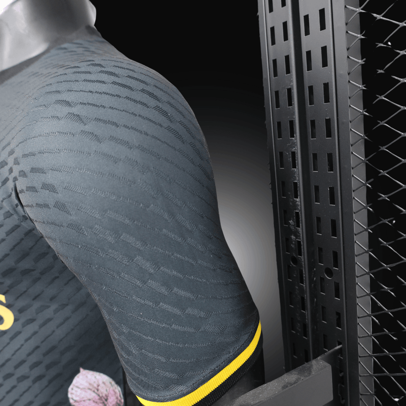 Camisa Real Madrid Y3 2024/2025 Versão Jogador Preto Rosa Amarelo Roxo Flor - Edição Concept - Adidas Y3