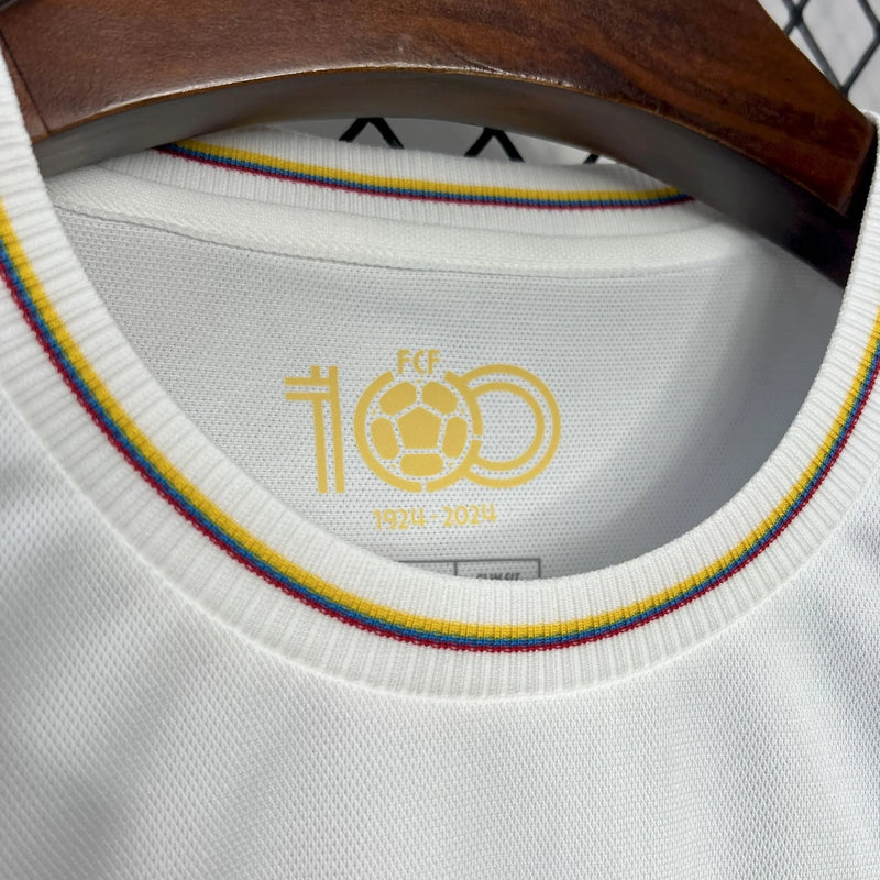 Camisa Colômbia 100 Anos Concept 24/25 - Adidas Versão Torcedor Branco Amarelo