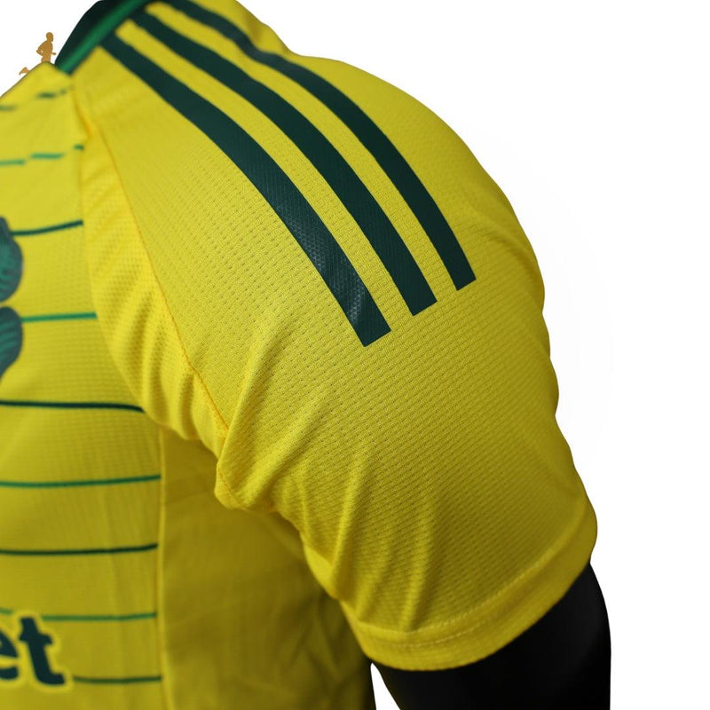 Camisa Celtic II Away 24/25 Dafabet Versão Jogador Amarelo Verde Preto - Adidas