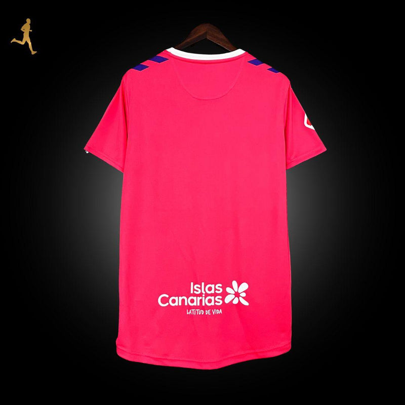 Camisa Tenerife Third Away 24/25 - Versão Torcedor Rosa Branco Preto - Hummel