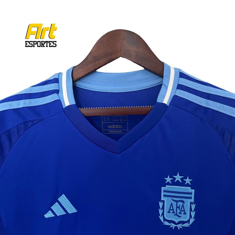 Camisa Argentina II Feminina 2024/25 Adidas Versão Torcedor Azul