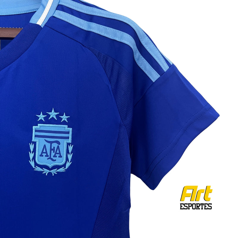 Camisa Argentina II Feminina 2024/25 Adidas Versão Torcedor Azul