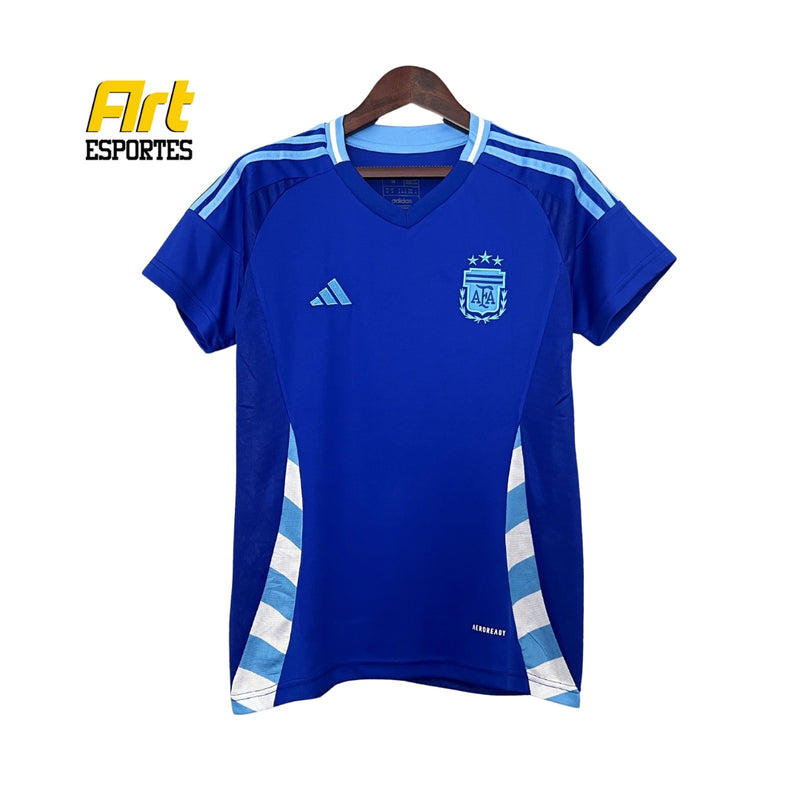 Camisa Argentina II Feminina 2024/25 Adidas Versão Torcedor Azul