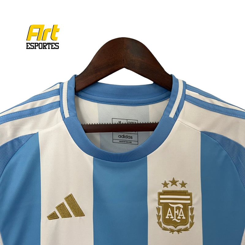 Camisa Argentina I Feminina 2024/25 Adidas Versão Torcedor Azul