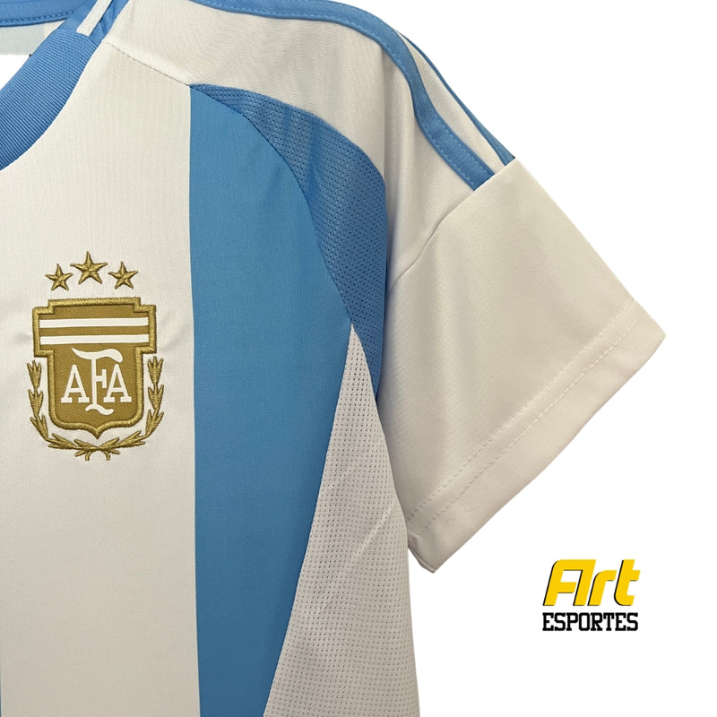 Camisa Argentina I Feminina 2024/25 Adidas Versão Torcedor Azul