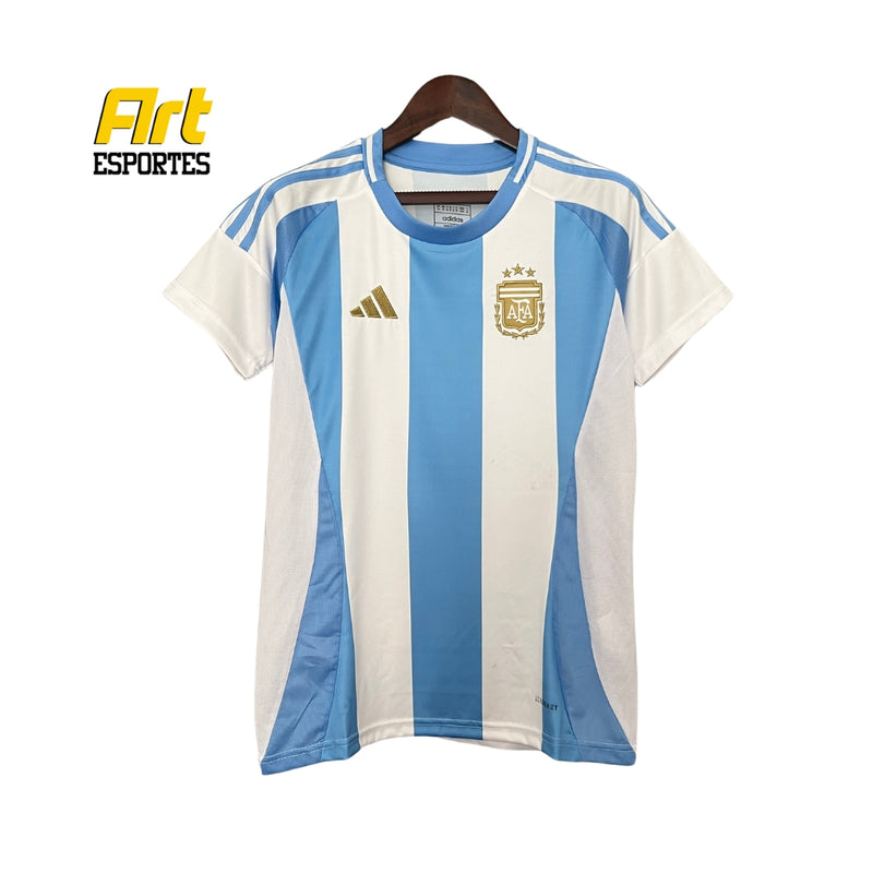 Camisa Argentina I Feminina 2024/25 Adidas Versão Torcedor Azul