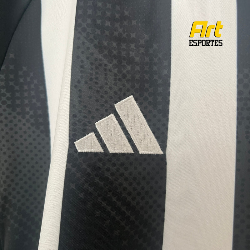 Camisa Atlético Mineiro I Feminina Adidas 24/25 - Versão Torcedor Preto e Branco