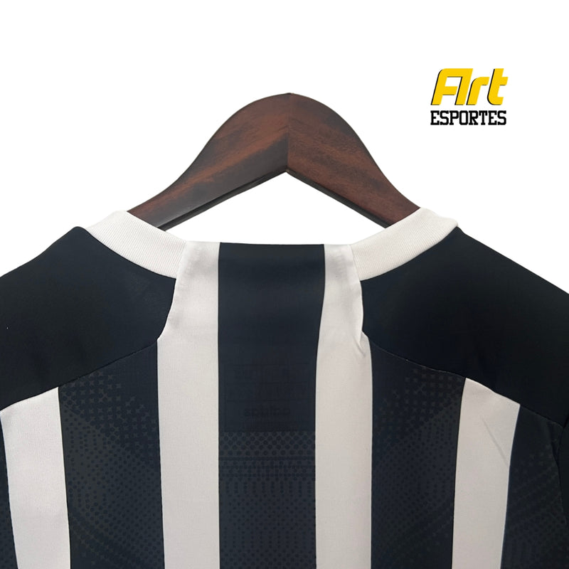 Camisa Atlético Mineiro I Feminina Adidas 24/25 - Versão Torcedor Preto e Branco