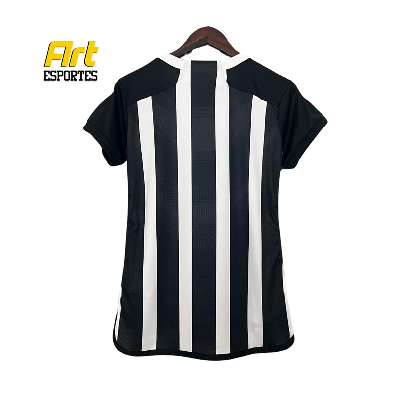 Camisa Atlético Mineiro I Feminina Adidas 24/25 - Versão Torcedor Preto e Branco