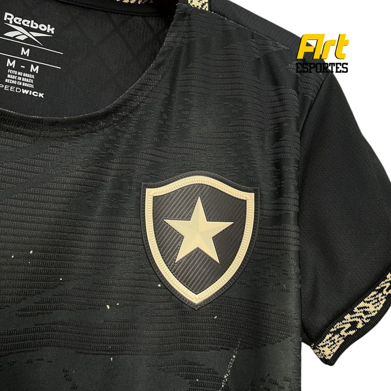 Camisa Botafogo II Feminina Reebok 24/25 - Versão Torcedor Preto