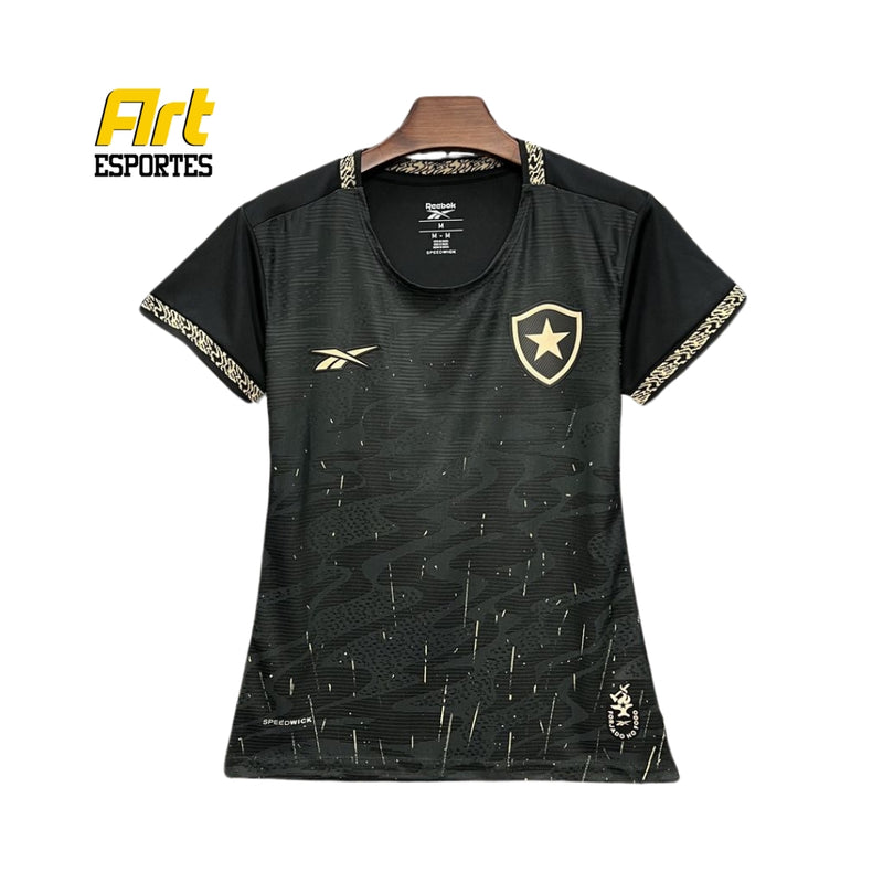 Camisa Botafogo II Feminina Reebok 24/25 - Versão Torcedor Preto