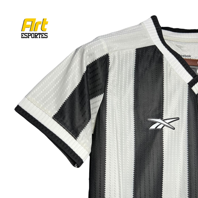 Camisa Botafogo I Feminina Reebok 24/25 - Versão Torcedor Preto e Branco